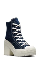 Converse Chuck 70 De Luxe Block Heel Sneaker Navy/Egret/Golden Sundial at