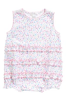 Kissy Print Pima Cotton Bubble Romper Pink at Nordstrom,