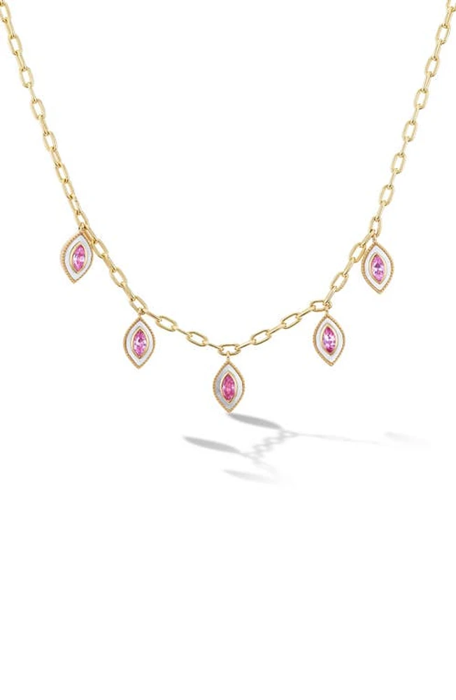 Orly Marcel Marquise Eye Charm Necklace in Pink at Nordstrom