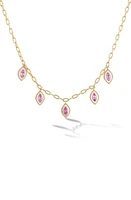 Orly Marcel Marquise Eye Charm Necklace in Pink at Nordstrom