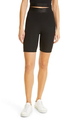 ATM Anthony Thomas Melillo High Waist Rib Bike Shorts in Black at Nordstrom, Size Small