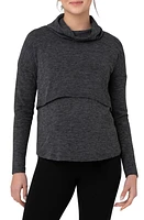 Ripe Maternity Cameron Turtleneck Long Sleeve Maternity/Nursing Top Dark Charcoal at Nordstrom,