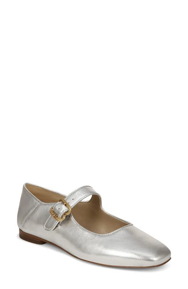 Sam Edelman Michaela Mary Jane Flat Soft Silver at Nordstrom,