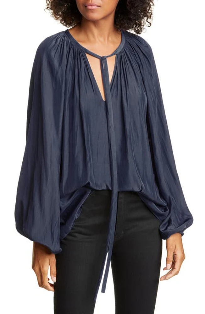 Ramy Brook Paris Poet Blouse in Navy at Nordstrom, Size X-Small