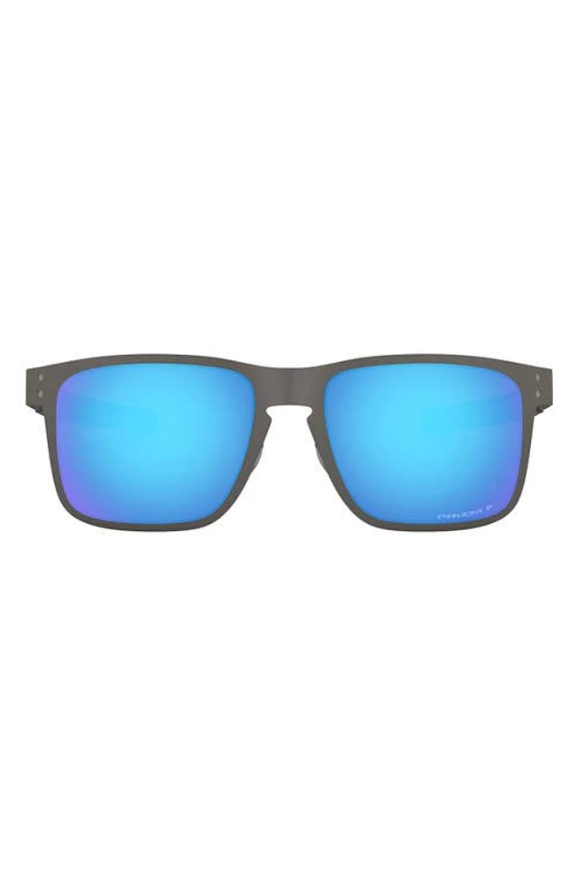 Oakley Holbrook 55mm Prizm Polarized Square Sunglasses in Matte Gunmetal/Prizm Sapphire at Nordstrom