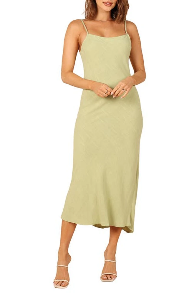 Petal & Pup Cecily Midi Slipdress Sage at Nordstrom,