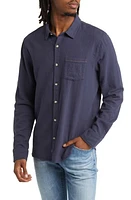 Marine Layer Classic Selvage Stretch Denim Button-Up Shirt Mood Indigo at Nordstrom,