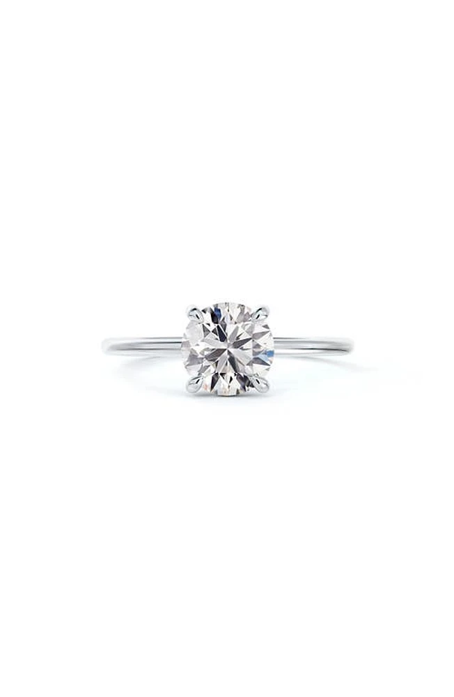 De Beers Forevermark Delicate Icon Setting Round Diamond Engagement Ring in Platinum-D0.70Ct at Nordstrom, Size 6.5