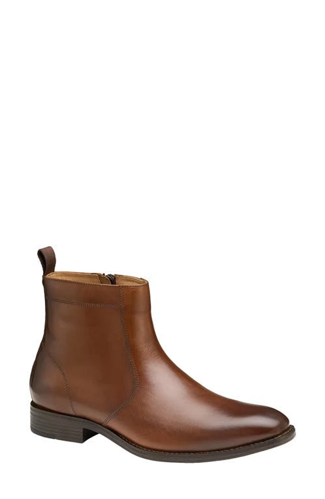 Johnston & Murphy Lewis Side Zip Boot Tan Full Grain at Nordstrom,