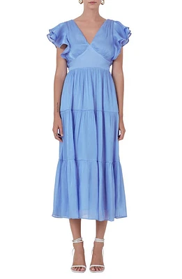 Endless Rose Open Back A-Line Dress Ocean Blue at Nordstrom,