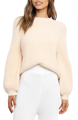 Petal & Pup London Blouson Sleeve Sweater Beige at Nordstrom,