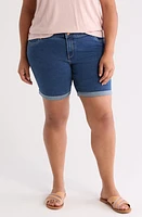 VERO MODA CURVE Luna Cuffed Denim Shorts at Nordstrom,