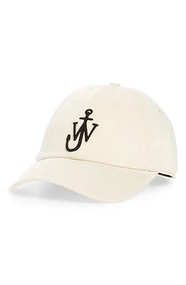 JW Anderson Embroidered Anchor Logo Baseball Cap in Natural at Nordstrom