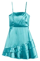 Ava & Yelly Kids' Ruffle Satin Dress at Nordstrom,