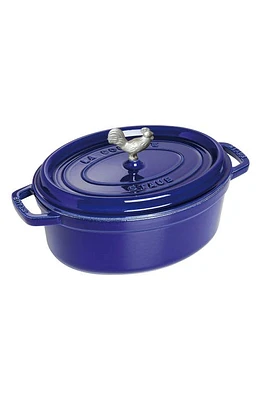 Staub 5.75-Quart Oval Coq Au Vin Enameled Cast Iron Dutch Oven in Dark Blue at Nordstrom