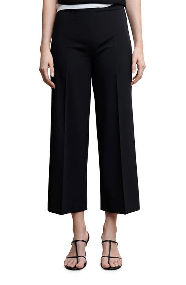 MANGO Recycled Polyester Blend Culottes in Black at Nordstrom, Size 1