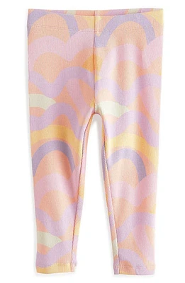 NEXT Kids' Rib Print Leggings Pink Rainbow at Nordstrom,