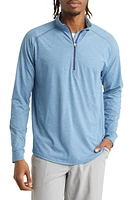 Swannies Hayes Half Zip Golf Pullover in Blue Heather at Nordstrom, Size Medium