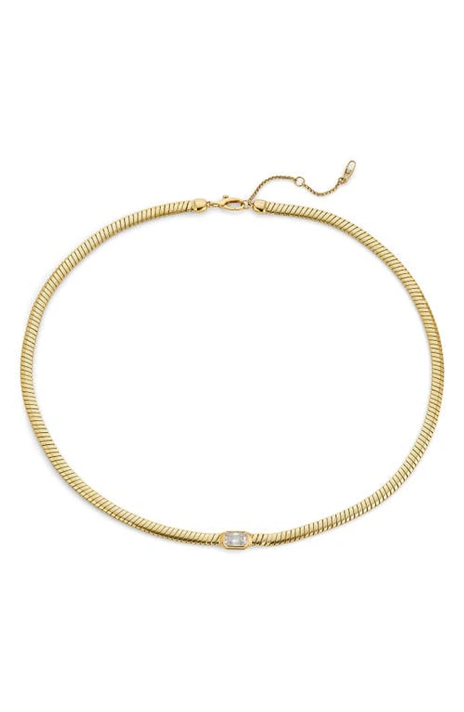 Nadri Omega Collar Necklace in Gold With Clear at Nordstrom