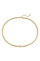 Nadri Omega Collar Necklace in Gold With Clear at Nordstrom