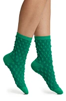 HIGH HEEL JUNGLE Dot Texture Crew Socks in Kelly Green at Nordstrom