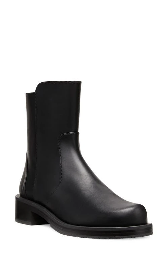 Stuart Weitzman 5050 Bold Zip Bootie Black Sport Calf at