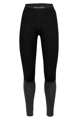 Icebreaker 260 ZoneKnit Merino Wool Leggings Black/Jet Heather at Nordstrom,