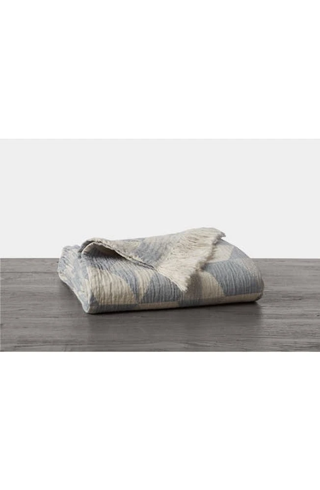 Coyuchi Pismo Organic Cotton Throw Blanket in Lake at Nordstrom