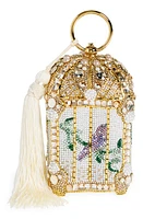 JUDITH LEIBER COUTURE Birdcage Solarium Crystal Minaudière in Champagne Rhine Multi at Nordstrom