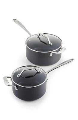 All-Clad Hard Anodized Aluminum 2.5-Quart & 4-Quart Nonstick Saucepan Set in Silver at Nordstrom