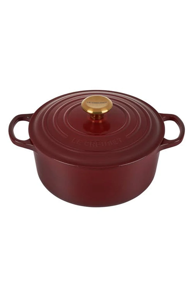 Le Creuset Signature 4.5-Quart Round Enamel Cast Iron Dutch Oven in Rhone at Nordstrom, Size 4.5 Qt