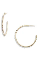 Kendra Scott Veronica Hoop Earrings in Iridescent Crystal/Gold at Nordstrom