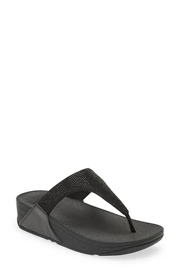 FitFlop Lulu Embellished Flip Flop All Black at Nordstrom,