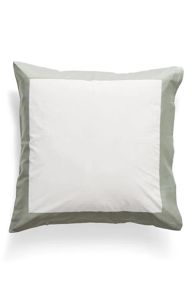 SFERRA Casida Euro Sham in White/Seagreen at Nordstrom