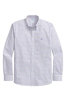 Brooks Brothers Regular Fit Grid Check Non-Iron Stretch Cotton Oxford Button-Down Shirt Violet at Nordstrom,