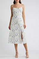 Chelsea28 Eyelet Embroidered Midi Dress Floral at Nordstrom,