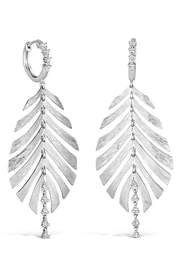 Hueb Bahia 18K White Gold Diamond Hoop Drop Earrings at Nordstrom