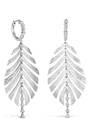 Hueb Bahia 18K White Gold Diamond Hoop Drop Earrings at Nordstrom