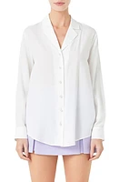 Endless Rose Notched Lapel Long Sleeve Button-Up Shirt at Nordstrom,