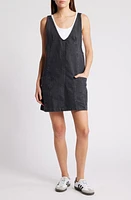 Free People High Roller Denim Skirtall Mineral Black at Nordstrom,