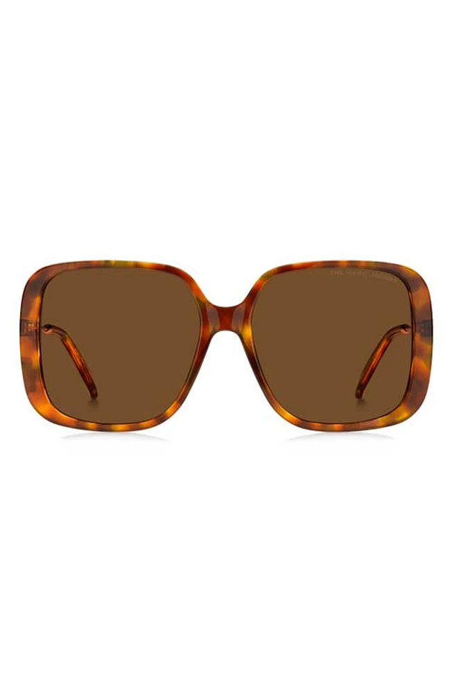 Marc Jacobs 57mm Square Sunglasses in Havana Beige /Brown at Nordstrom