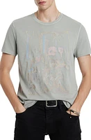 John Varvatos Embroidered Cotton Graphic T-Shirt Grey at Nordstrom,