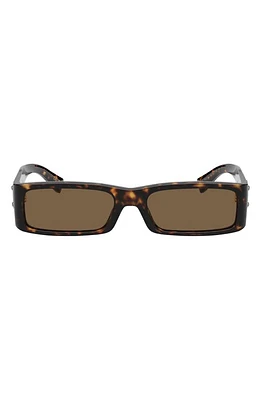 Dolce & Gabbana 55mm Polarized Rectangular Sunglasses in Havana at Nordstrom