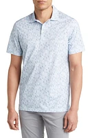 Bugatchi Victor OoohCotton Microprint Polo Air-Blue at Nordstrom,