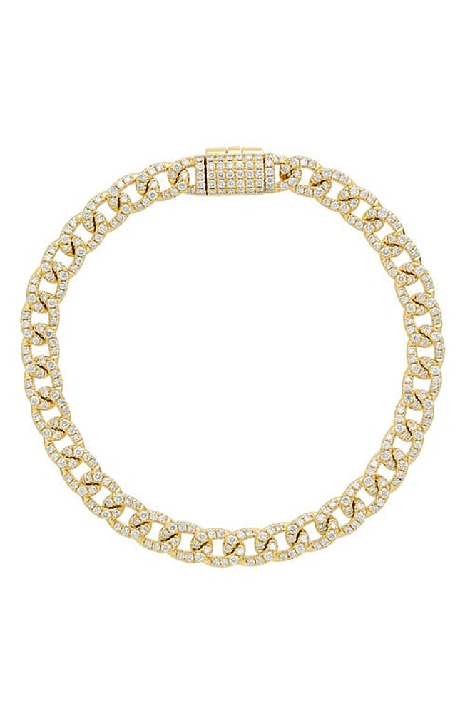 Bony Levy Varda Diamond Curb Chain Bracelet in 18K Yellow Gold at Nordstrom, Size 7