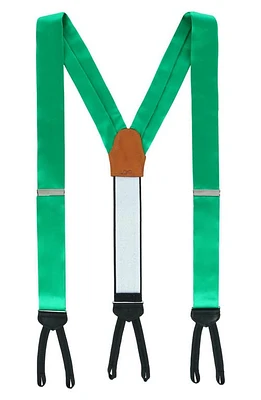 Trafalgar Sutton Silk Formal Suspenders in Royal Green at Nordstrom