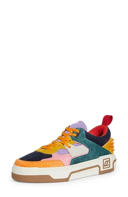 Christian Louboutin Astroloubi Mixed Media Low Top Sneaker 5631-Multi Foam/Navy at Nordstrom,