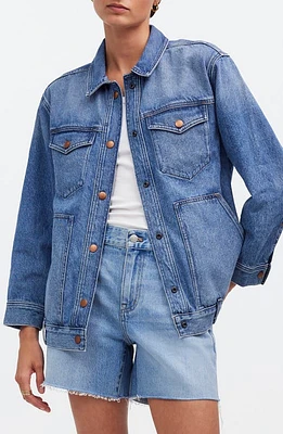 Madewell Oversize Trucker Jean Jacket Sentell Wash at Nordstrom,