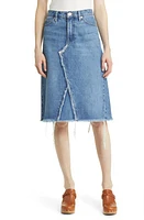 FRAME Deconstructed Denim Skirt Mabel at Nordstrom,