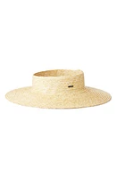 Brixton Joanna Straw Visor in Honey at Nordstrom, Size Small